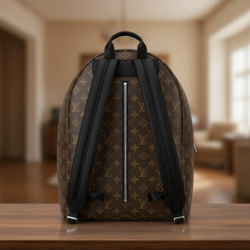 LOUIS VUITTON Josh Backpack Monogram Macassar Black Brown #QYJXR2