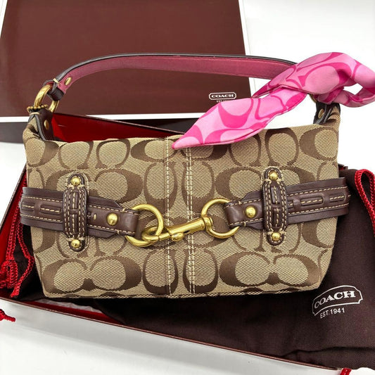 Coach Hobo One-Shoulder Accessory Pouch Bandana Pink #QY7JOE