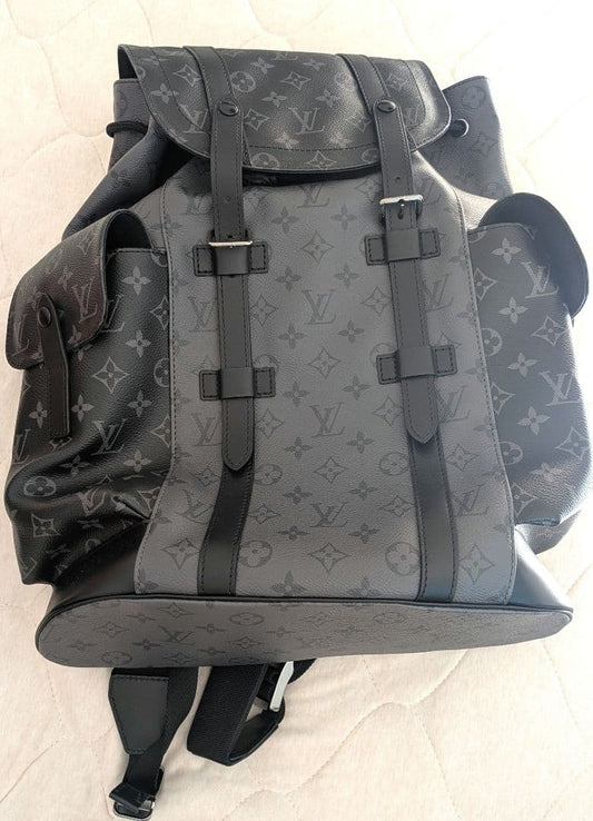 LOUIS VUITTON Christopher MM Monogram Eclipse Backpack Black #QY8DHY