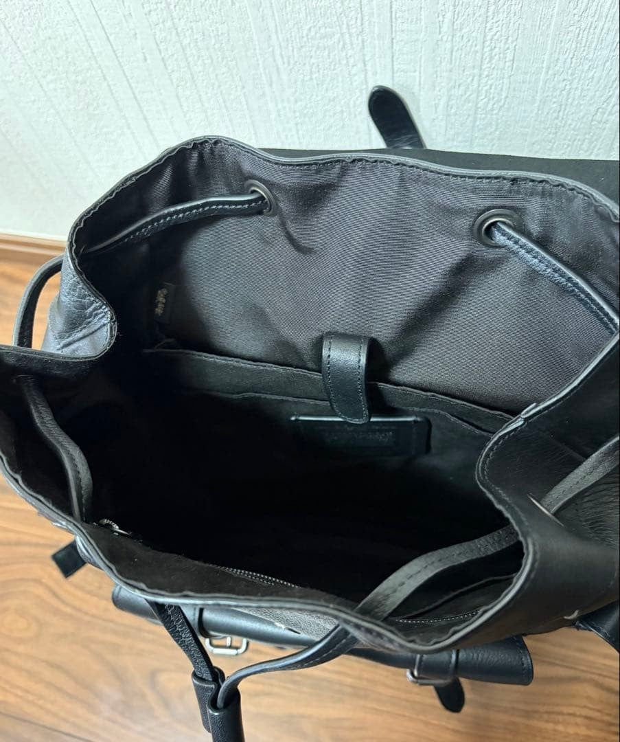 COACH Black High Genuine Leather Backpack #QYINQQ