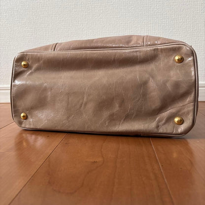 PRADA Beige Leather Handbag #QYK739