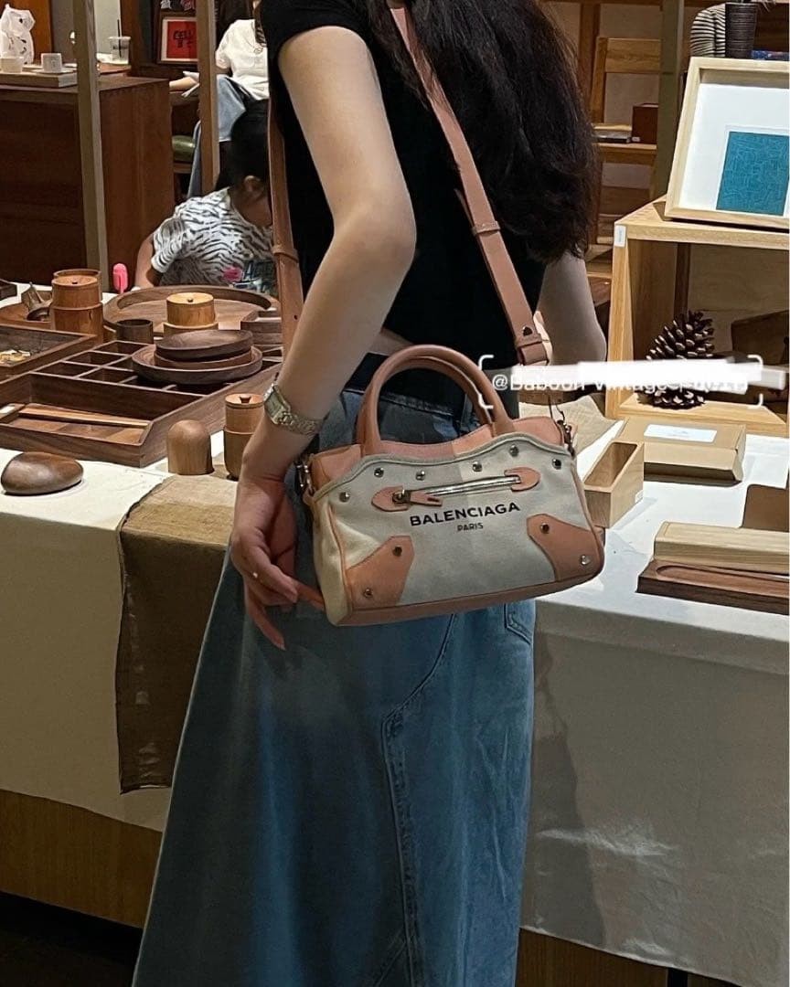 BALENCIAGA Mini Bag Beige Mini Handbag #QY1Q2U