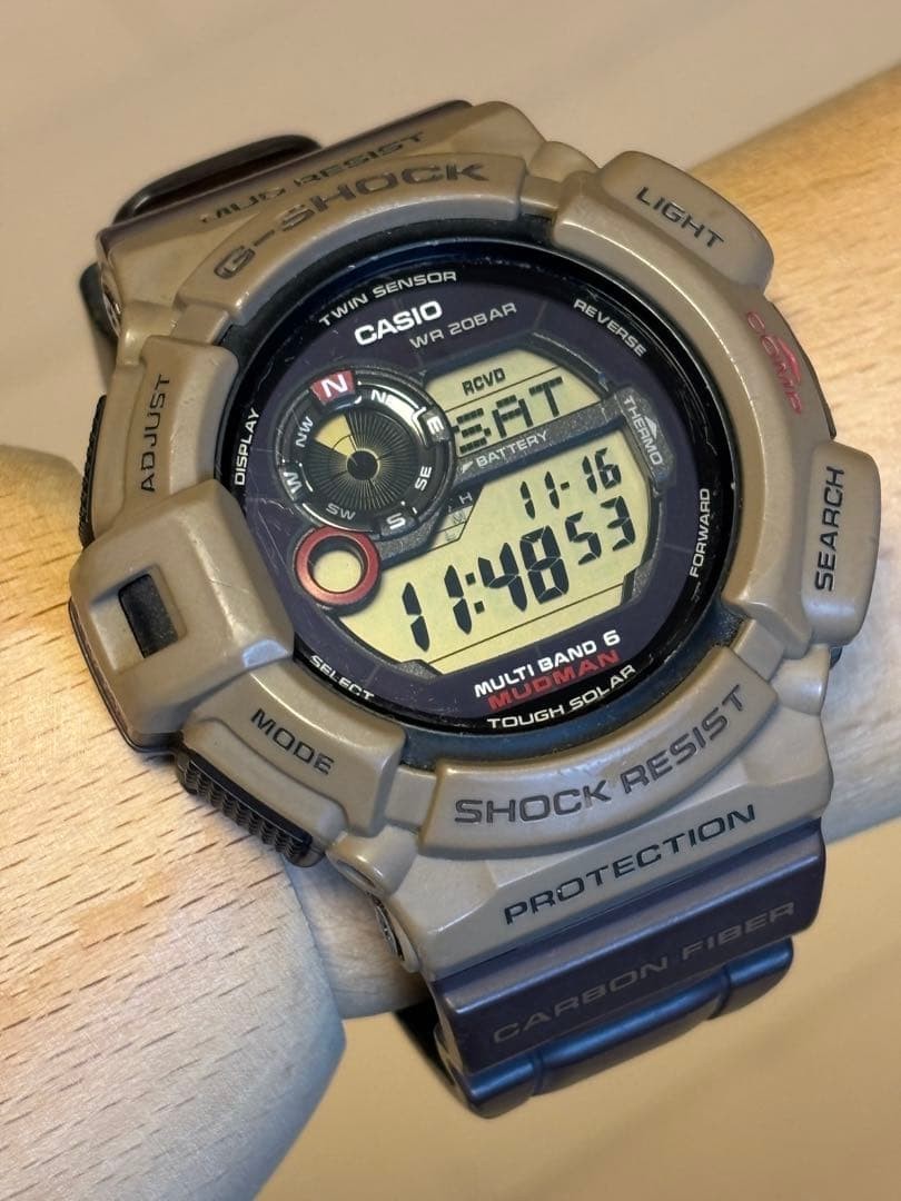 Large G-SHOCK Mudman GW-9300 Military Radio-Controlled Solar Watch #QY97TF