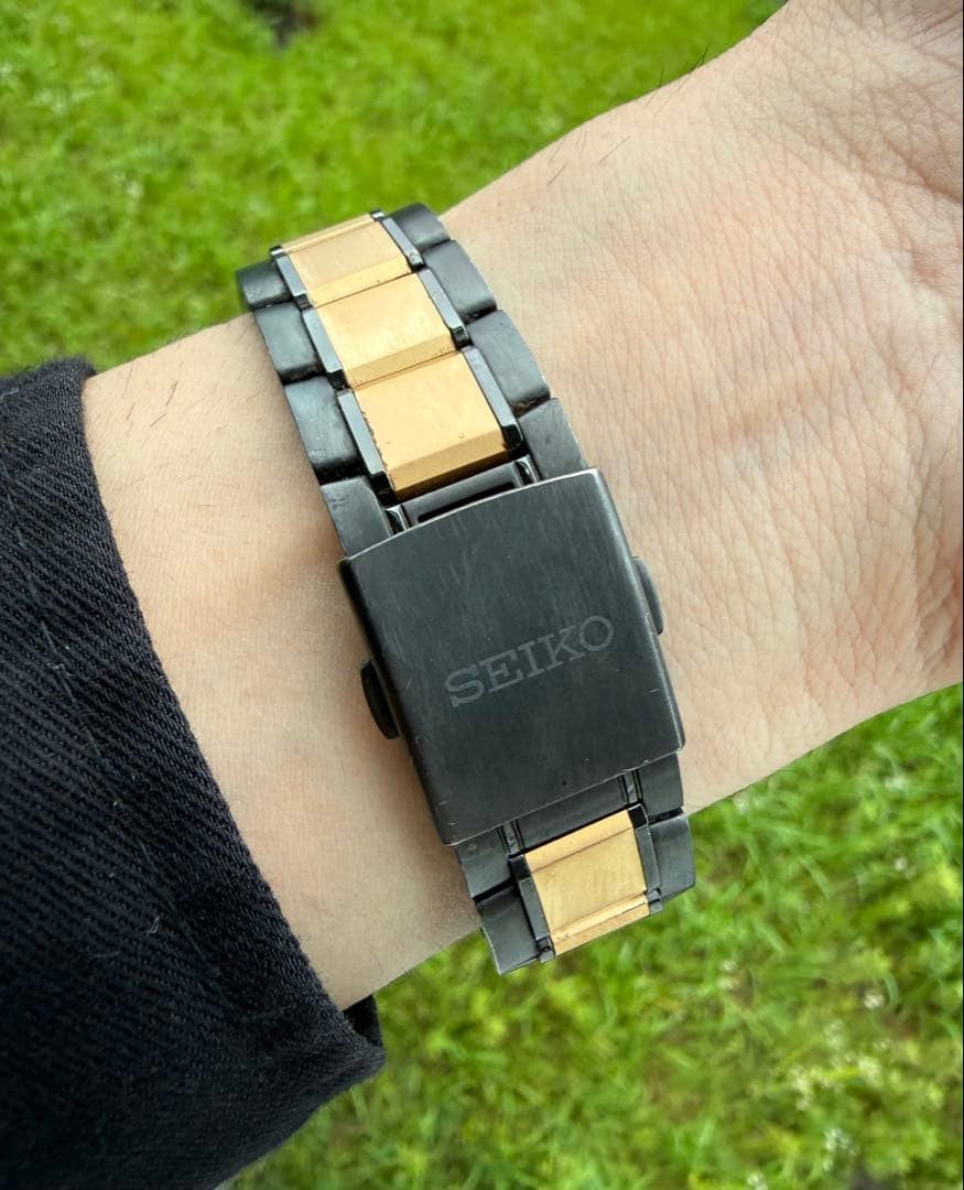 Seiko Brightz Men's Watch, Solar Powered, Black Dial, Titanium #QYHSVZ
