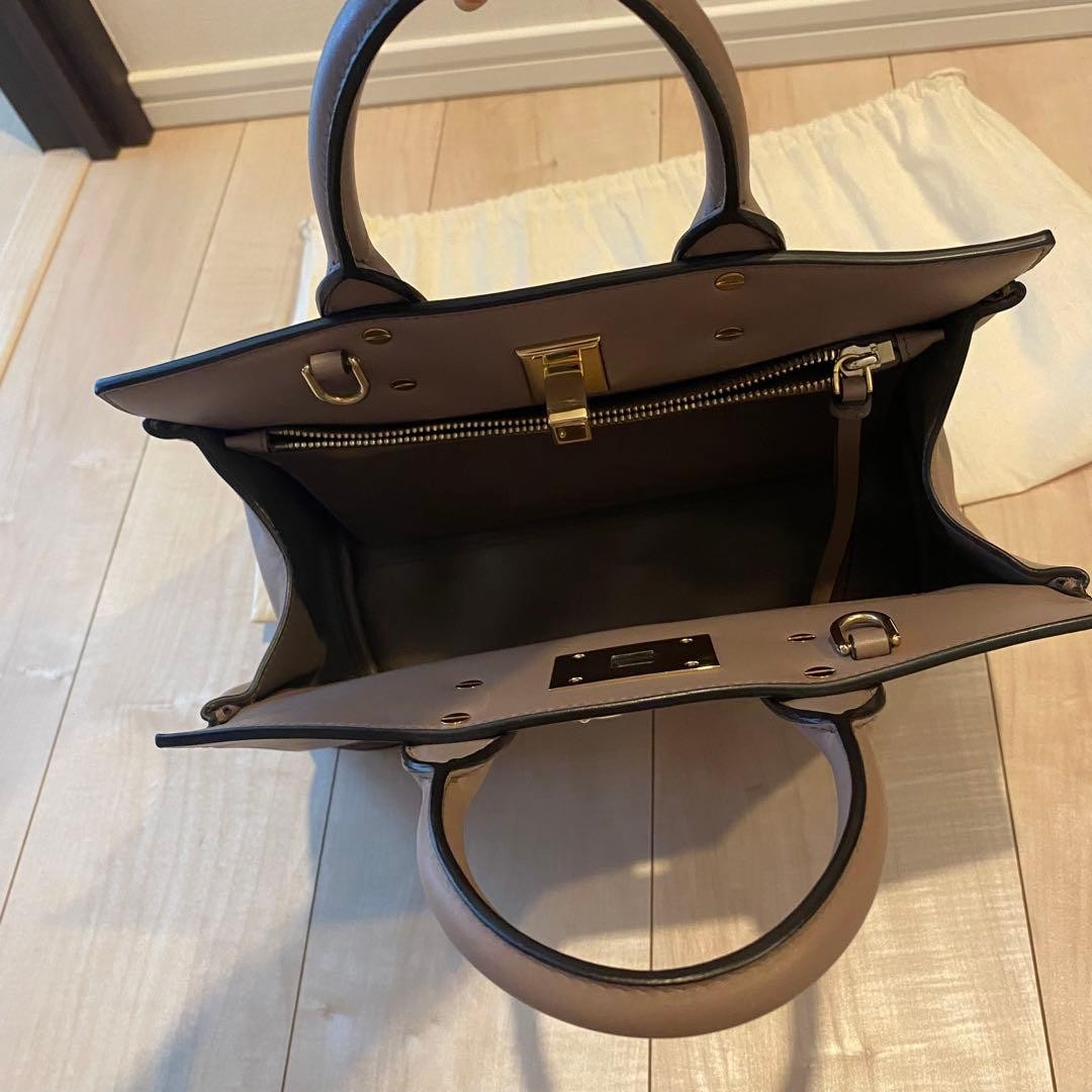 Salvatore Ferragamo Studio Gray Pouch #QYIA68