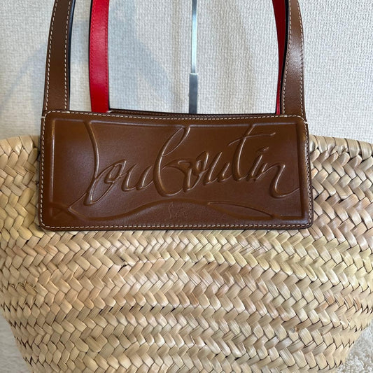 CHRISTIAN LOUBOUTIN Rubijota Basket Bag Tote Bag, Leather #QYA2OB