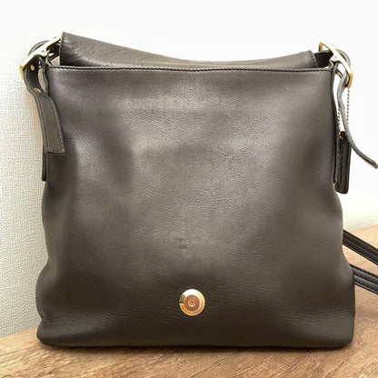 OLD COACH 9829 Black Leather Shoulder Bag #QYJXWW