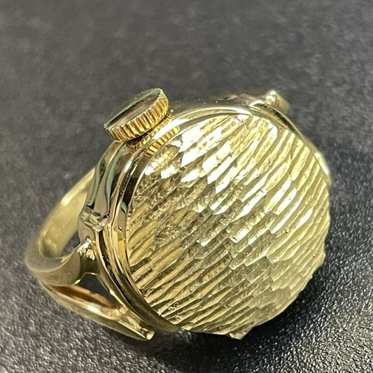 Bucherer Ring Watch, Hand-Wound Gold Finger Watch, Classic, 2512Ss1 #QYAPWR