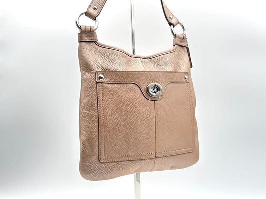 COACH Leather Shoulder Bag (Beige) #QYDXT5