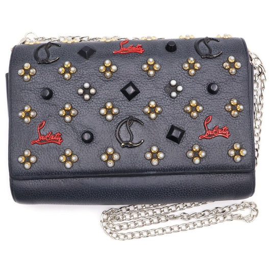 CHRISTIAN LOUBOUTIN Paloma Chain Mini Bag Shoulder Bag, Gray Leather, Si #QY2CWG