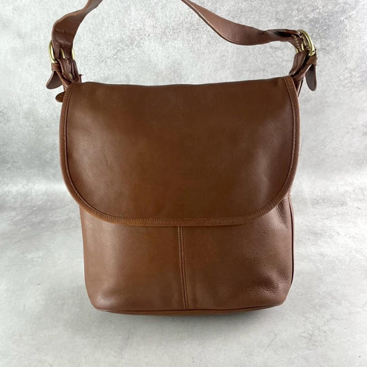 COACH Old Coach Shoulder Bag Leather 4115 Brown USA #QYJIO7