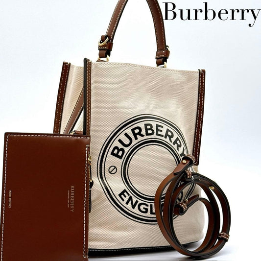 Burberry Logo Graphic Peggy Shoulder Bag Bucket Bag #QY09PC