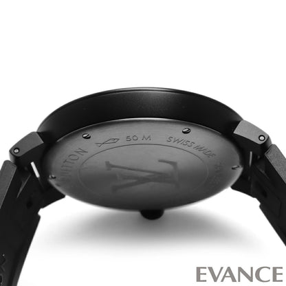 Weekly Special: LOUIS VUITTON Tambour Slim Rainbow QA113 Black Men's Wat #QYCFMJ