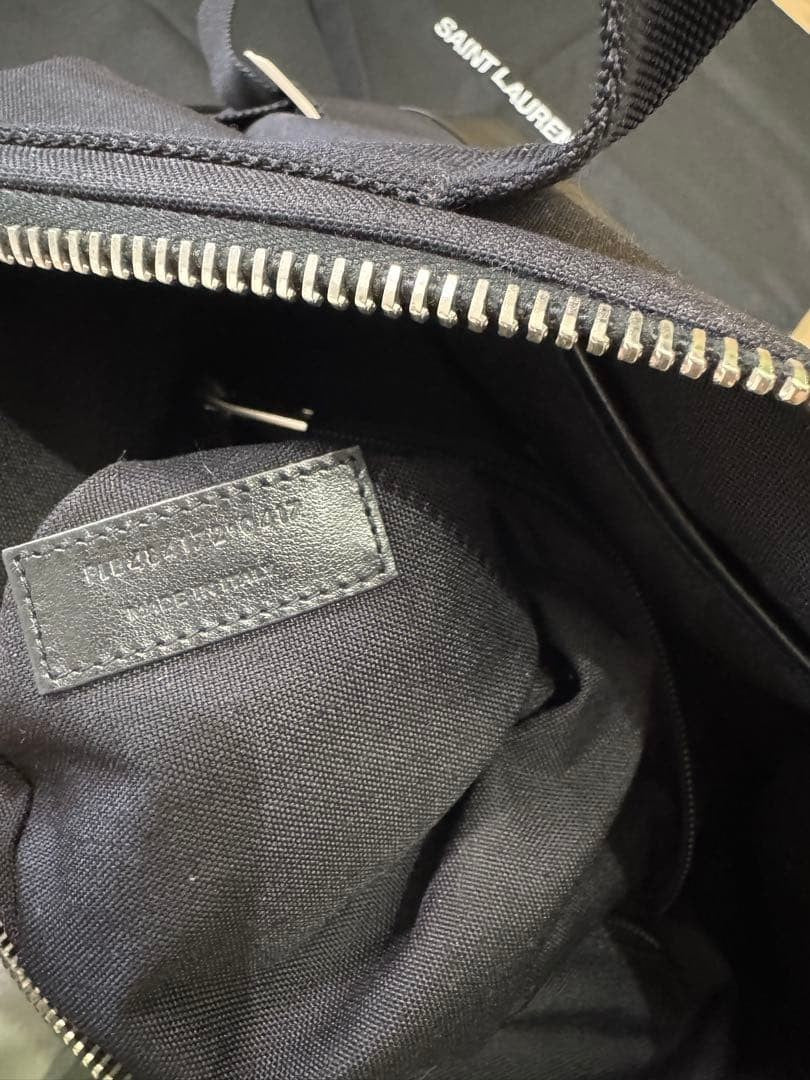 SAINT LAURENT PARIS 2Way Backpack Black Leather Dust Bag #QY9VEK