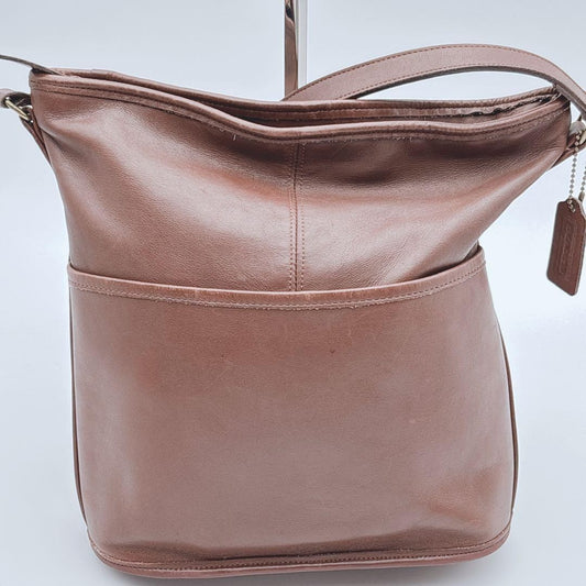 COACH Old Coach Leather Shoulder Bag, Dark Brown, 0503-235 #QY1APQ