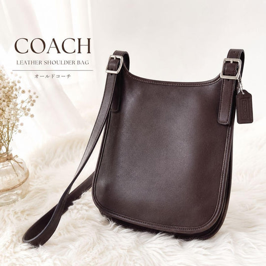 COACH OLD Leather Shoulder Bag Brown (Old Coach) #QY0V5A