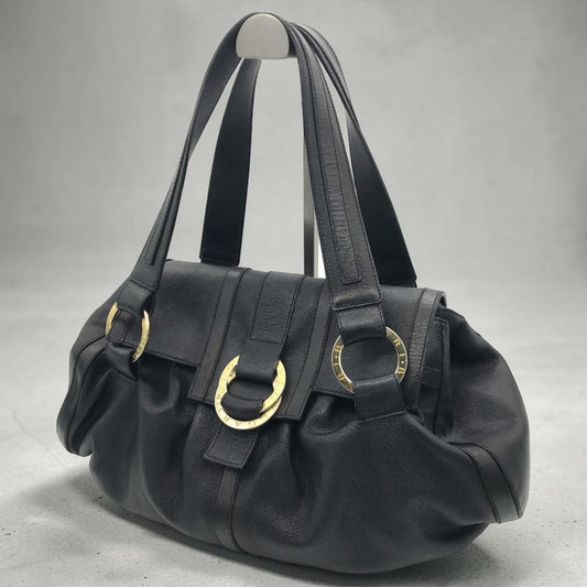 BVLGARI Chandra Handbag Tote Bag Black #QYDYMG