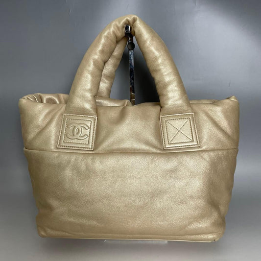 CHANEL Gold Leather Coco Cocoon Handbag CHANEL Gold #QY1JGW