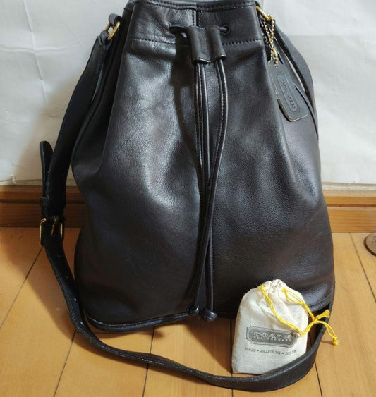 Classic COACH shoulder bag, drawstring pouch, linen bag, with care card #QYHDGZ