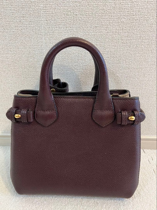 BURBERRY handbag, dark brown #QY3NK5