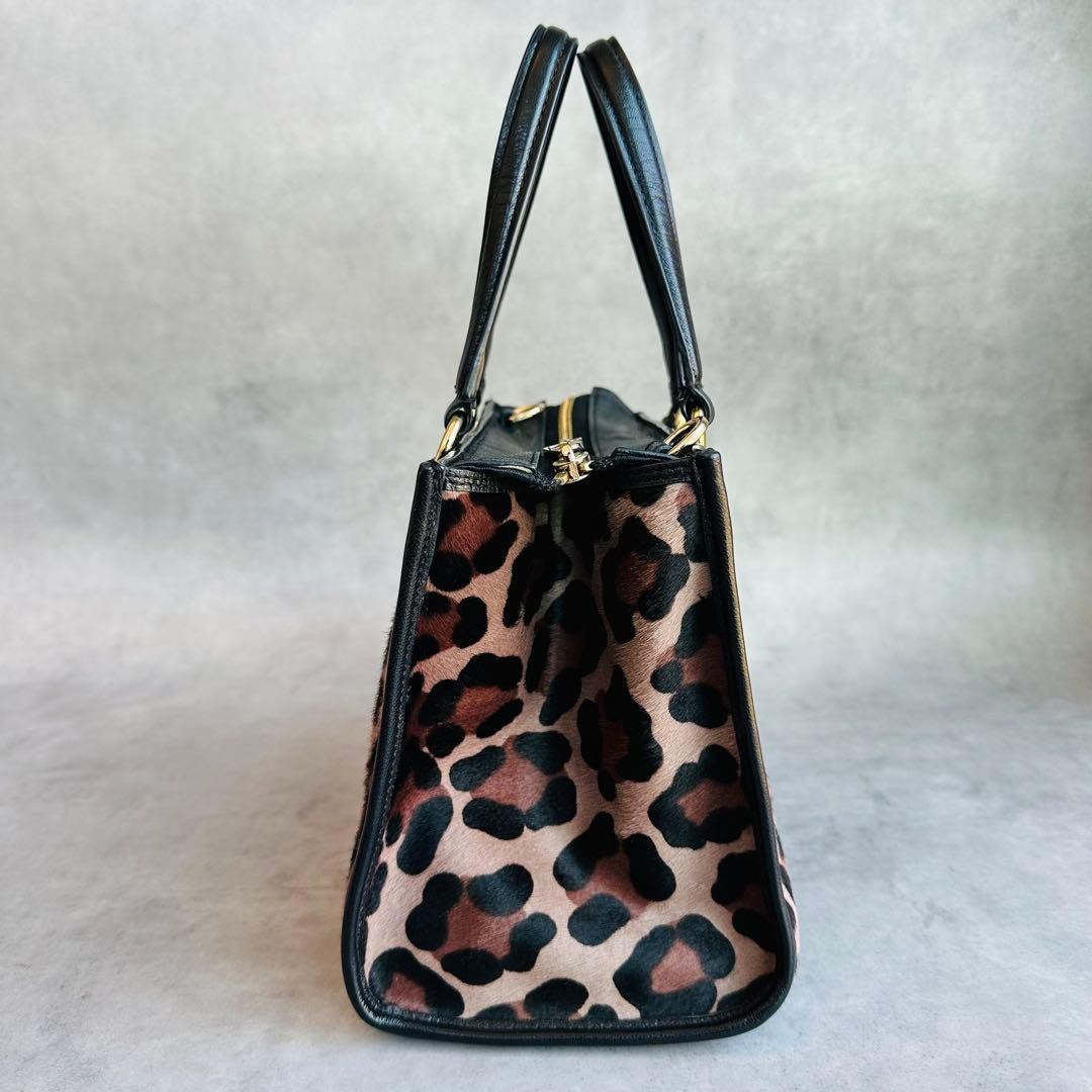 Y2K COACH Harako Leopard 2way Bag #QY7AY4
