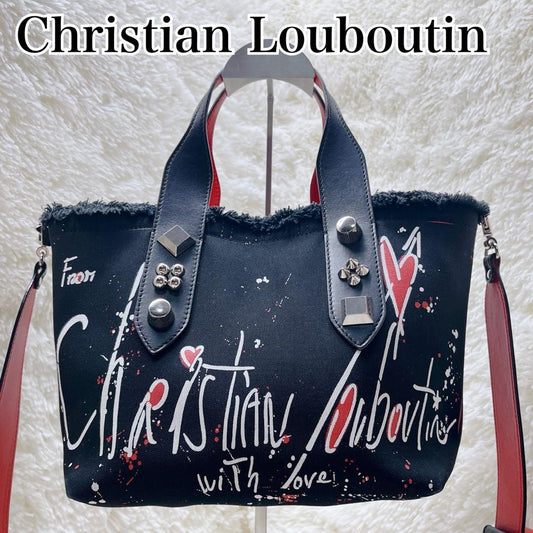 Christian Louboutin tote bag, shoulder bag, frangibus, black #QY8KOT