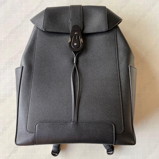CHRISTIAN LOUBOUTIN Backpack Black Synthetic Leather Red Lining #QYJ37C