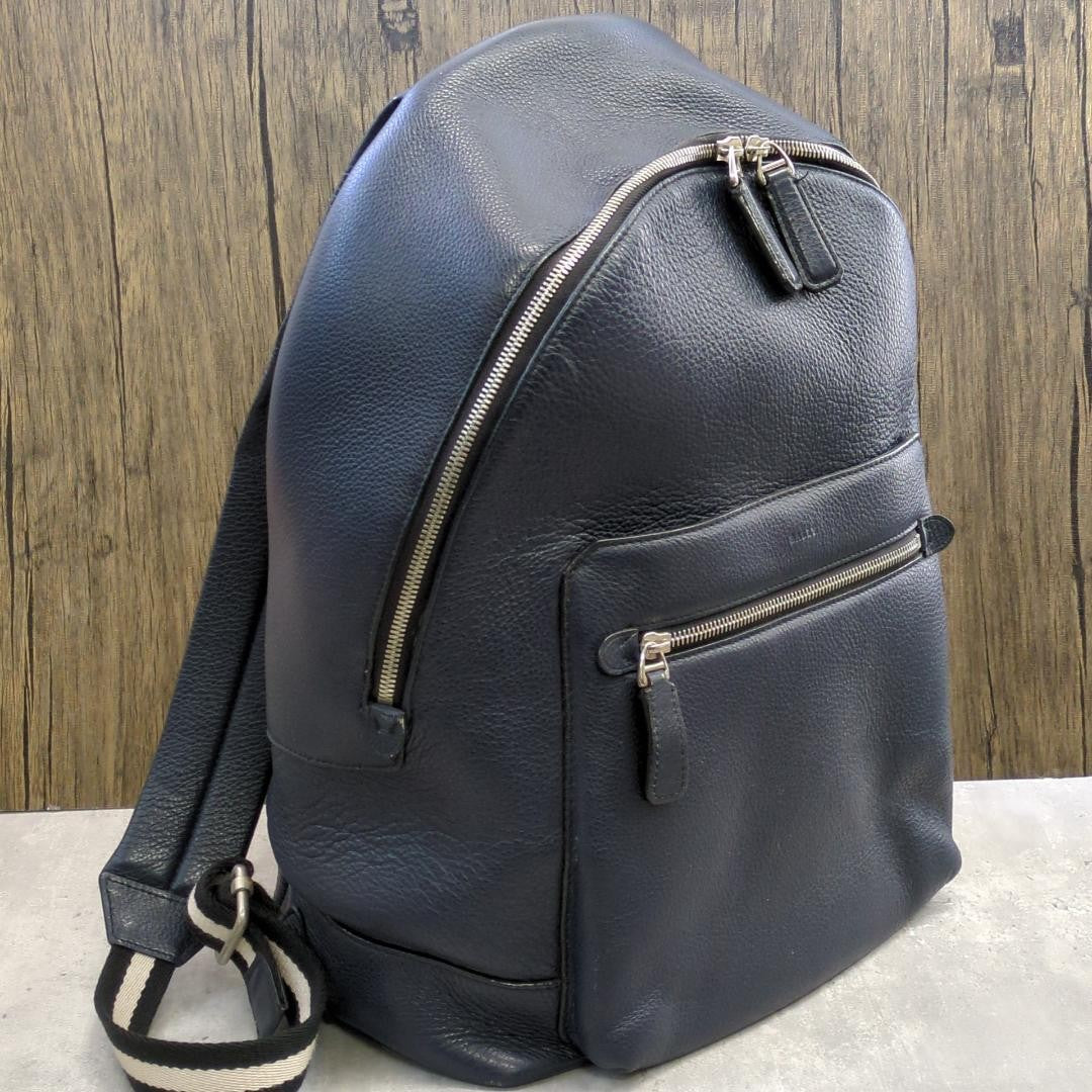 Official BALLY backpack store Navy Leather #QYHSY7