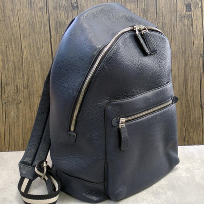 Official BALLY backpack store Navy Leather #QYHSY7