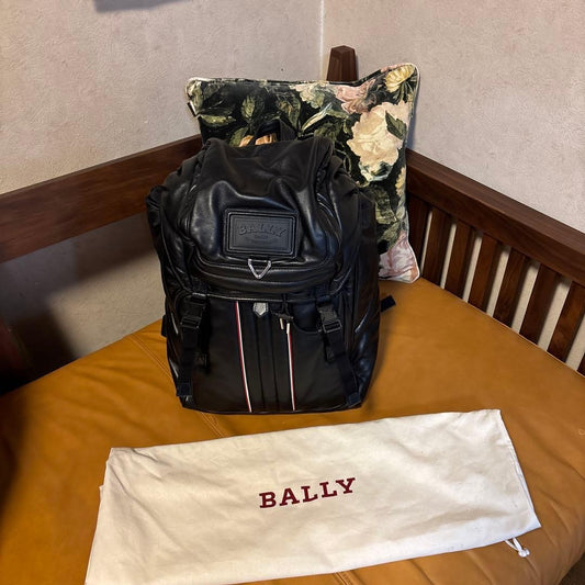 BALLY backpack Black Lambskin #QY1IHU