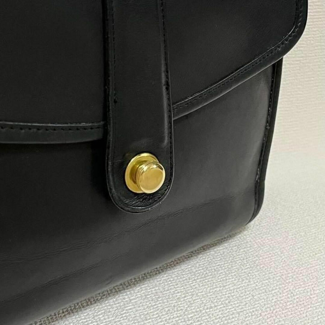 USA OLD Coach Leather Shoulder Bag with Hook Closure #QY7B1G