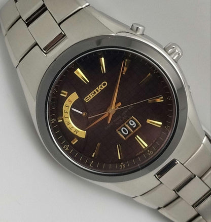 Seiko Spirit Radio Solar Big Calendar Day Date Day of the Week Titanium #PGCNXN