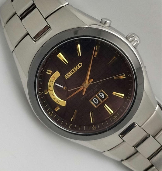 Seiko Spirit Radio Solar Big Calendar Day Date Day of the Week Titanium #PGCNXN