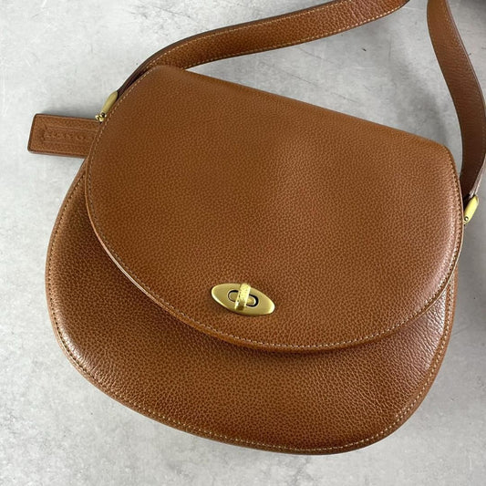 COACH Old Coach Shoulder Bag Turnlock Leather #QY7AUX