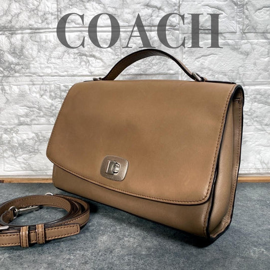 COACH Shoulder Bag, Handbag, Clutch Bag (2-way), Brown #QY4Y2P