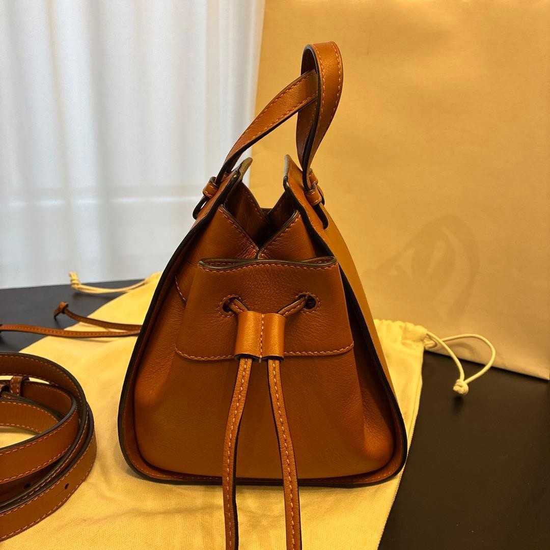 LOEWE Hammock Mini Tan Leather 2way Handbag #QY7S3A