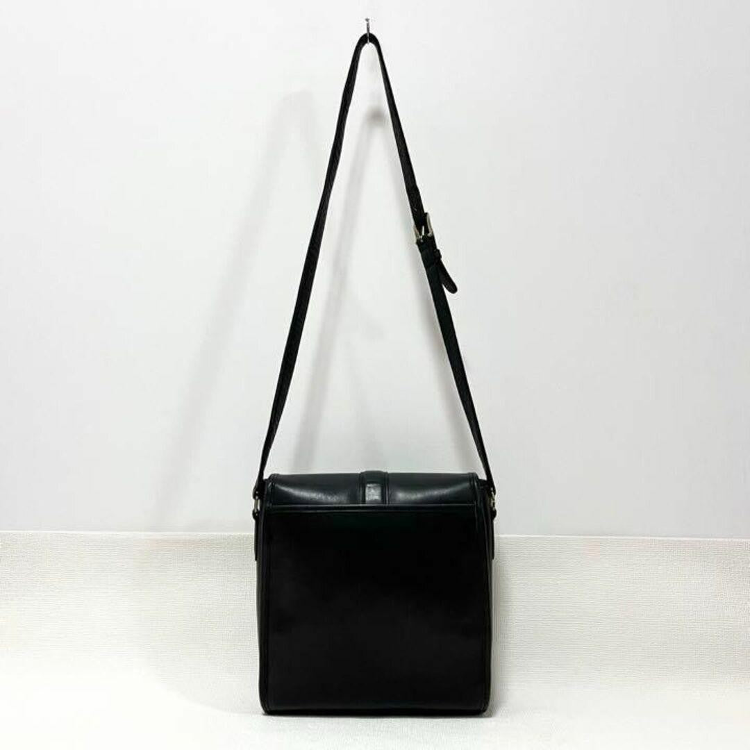 USA OLD Coach Leather Shoulder Bag with Hook Closure #QY7B1G