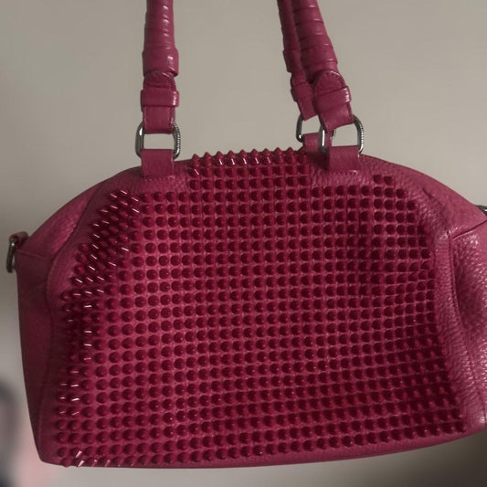 Christian Louboutin handbag, vivid pink, studs #QYGXKS