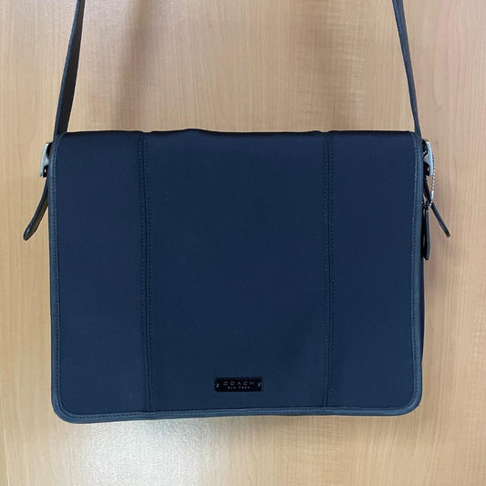COACH OLD COACH 6227 Shoulder Bag A4 Nylon x Leather Black #QY4QEG