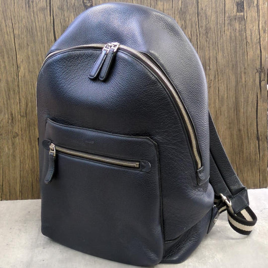 Official BALLY backpack store Navy Leather #QYHSY7