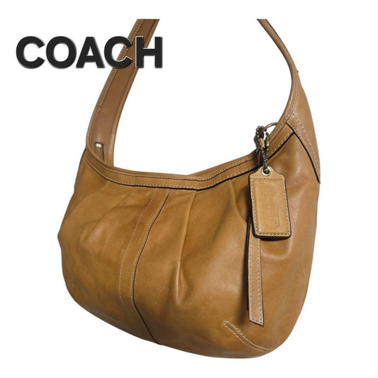 COACH F12235 Ergo Hobo Shoulder Bag Leather Camel Y2K #QY3NDR