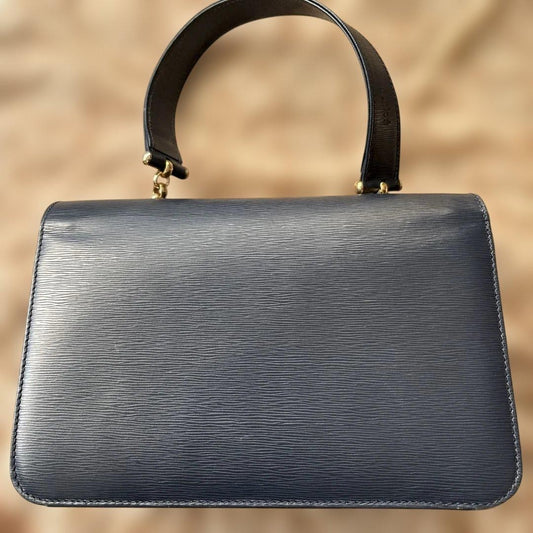 Chloé Navy Leather Chain Handbag 2-Way Shoulder Bag #QYB7BE