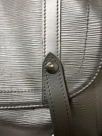 LOUIS VUITTON Christopher PM Epi Leather Backpack Black #QY30PQ