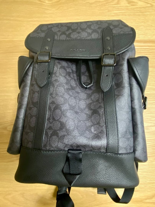 COACH men's backpack black #QYFNN4