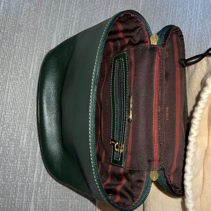 LOEWE Velazquez Metal Handle Combination Leather Bag Mint #QY8F9R
