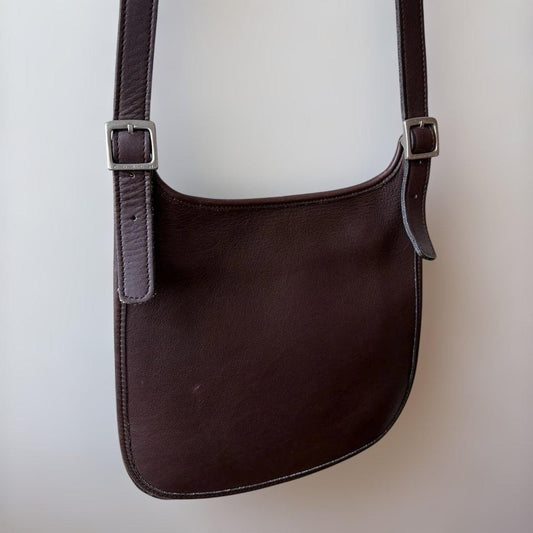 COACH Classic Old Coach 9135 Leather Shoulder Bag, Brown, Made in USA, 】 #QYD3G0