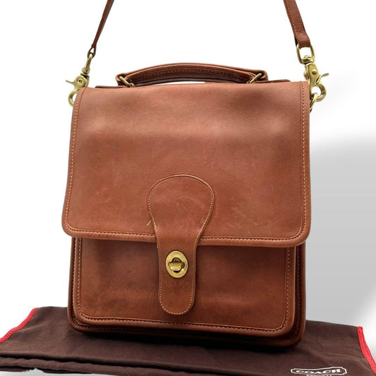 COACH Old Coach Leather Shoulder Bag (2-way) #QYCNEL