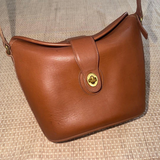 COACH Old Coach Shoulder Bag Brown #QYB5NH