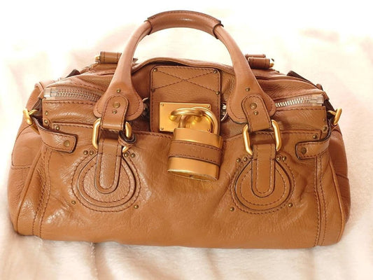 Chloé Paddington Brown Handbag with Lock #QY7J6F