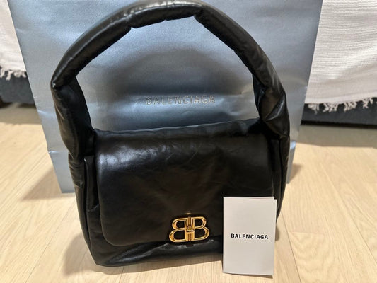 BALENCIAGA Monaco Black Leather Women #QYJAH2